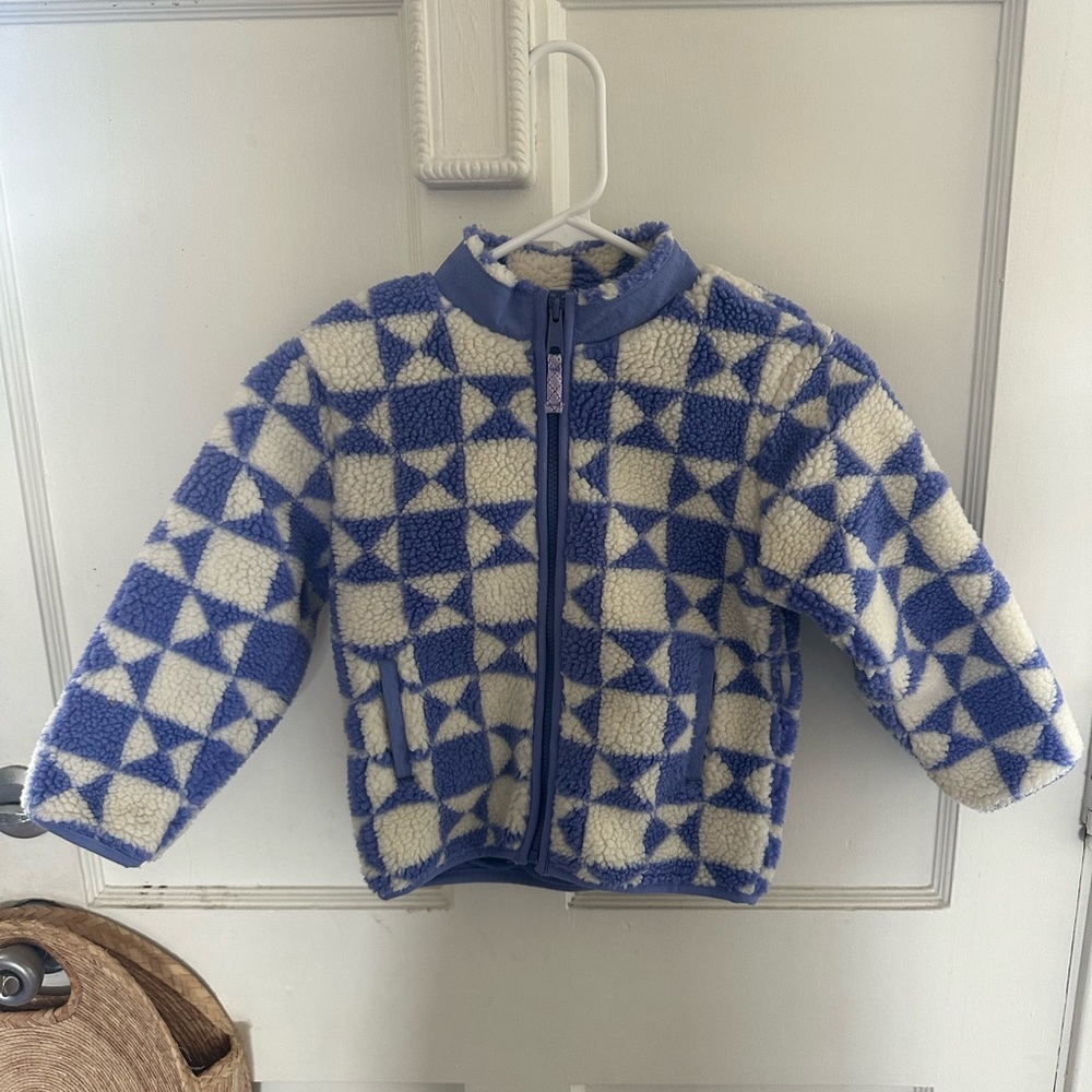 Hanna Andersson periwinkle and White Kids Jacket